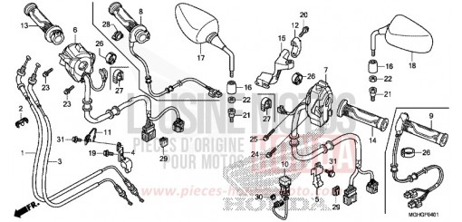COMMUTATEUR/CABLE/MIROIR (VFR1200XD/XDA/XDL/XDS) VFR1200XDG de 2016